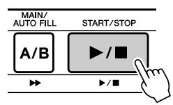 YAMAHA DGX-505-DGX-305 - Appuyez sur la touche [start/stop]. - 1