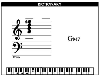 YAMAHA DGX-505-DGX-305 - Recherche d'accords à l'aide du dictionnaire d'accords - 5