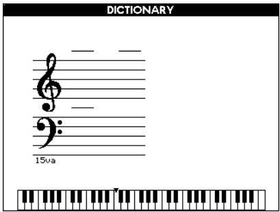 YAMAHA DGX-505-DGX-305 - Recherche d'accords à l'aide du dictionnaire d'accords - 1