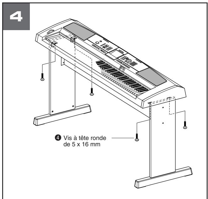 YAMAHA DGX-505-DGX-305 - Fixez les bases du pied - 3