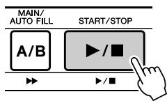 YAMAHA DGX-505-DGX-305 - Appuyez sur la touche [start/stop]. - 1