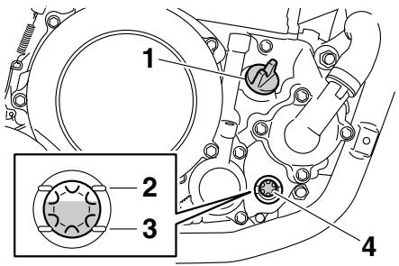 YAMAHA WR250X - Contrôle du niveau d'huile moteur - 1