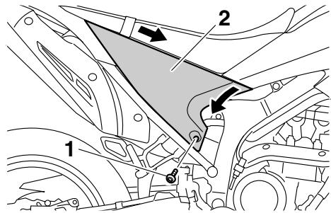YAMAHA WR250X - Dépose du cache - 1
