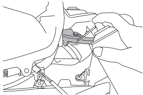 YAMAHA X-MAX 125 - Lubrification des leviers de frein avant et arrière - 1
