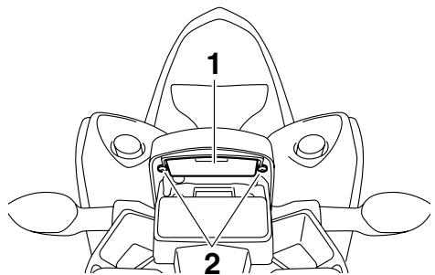 YAMAHA YZF-R1 - Remplacement de l'ampoule d'éclairage de la plaque d'immatriculation - 1