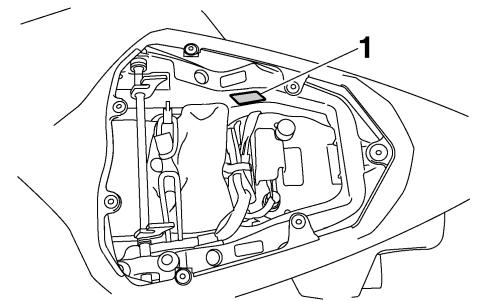YAMAHA YZF-R6-2009 - Étiquette des codes du modele FAU26520 - 1