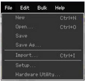 YAMAHA MOTIF XF7 EDITOR - Menu [Fichier] - 1