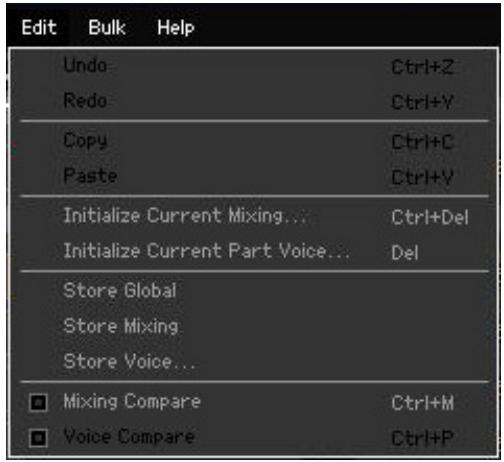 YAMAHA MOTIF XF7 EDITOR - Menu [Edit] - 2