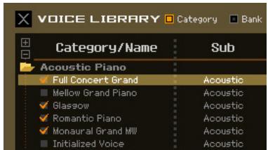 YAMAHA MOTIF XF7 EDITOR - ⑤ Voix - 1