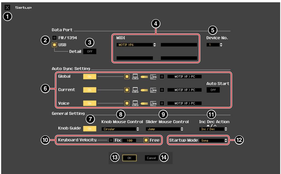 YAMAHA MOTIF XF7 EDITOR - Encadré de recherche - 1