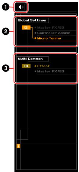 YAMAHA MOTIF XF7 EDITOR - Section Parameter Category (lorsque Voice/Song/Pattern est regle sur « Song » ou « Pattern ») - 3