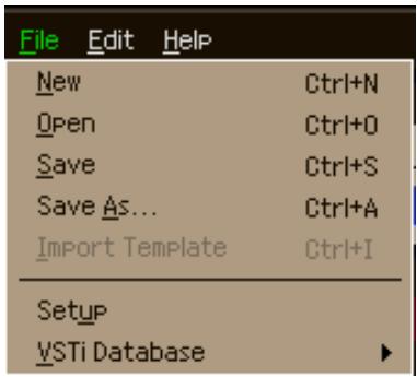 YAMAHA S70 XS REMOTE EDITOR - Menu [File] - 1