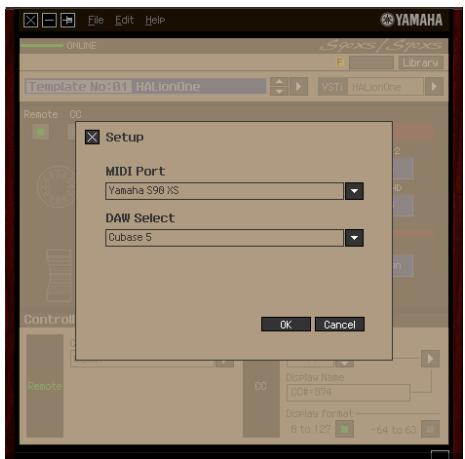YAMAHA S70 XS REMOTE EDITOR - Setup - 1