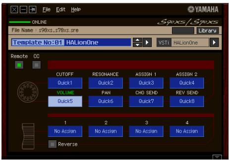 YAMAHA S70 XS REMOTE EDITOR - Bouton Detail (Détail) - 1