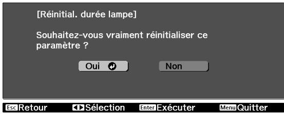 EPSON EH-TW5910 - Choisissez réinit. - réinitial. durée lampe. - 2