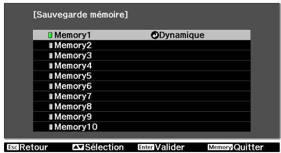 EPSON EH-TW5910 - Enregistrement d'une mémoire - 4