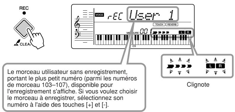 YAMAHA YPT-320 - Appuyez sur la touche [REC]. - 1