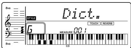 YAMAHA YPT-320 - Recherche d'accords à l'aide du dictionnaire d'accords - 4