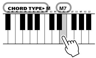 YAMAHA YPT-320 - Recherche d'accords à l'aide du dictionnaire d'accords - 5