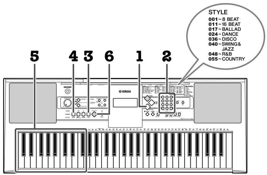 YAMAHA YPT-320 - Reproduction avec style d'accompagnement - 1