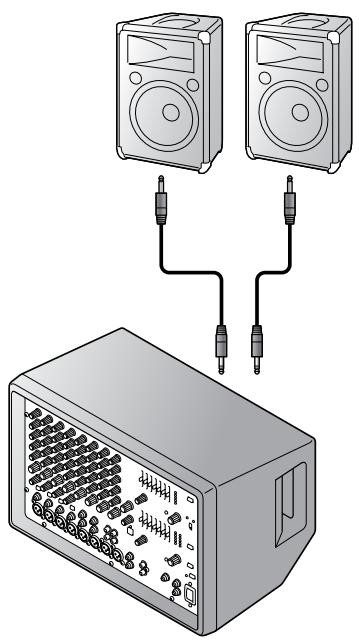 YAMAHA EMX-212S - Connectez les enceintes et vos périphériques d'entrée (micros, instruments, etc.). - 1