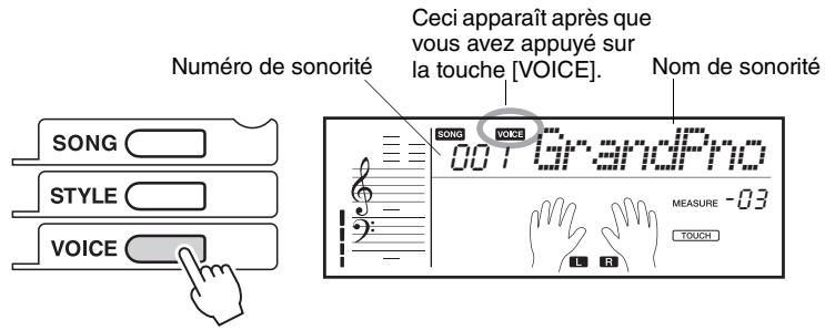 YAMAHA EZ-220 - Appuyez sur la touche [VOICE]. - 1