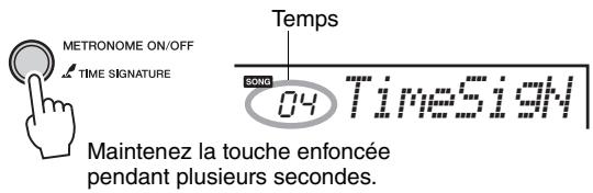 YAMAHA EZ-220 - Maintenez la touche [metronome on/off] enfoncée pendant plusieurs secondes. - 1