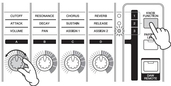 YAMAHA MX49 - Appuyez sur [LAYER]. - 2