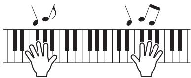 YAMAHA MX49 - Appuyez sur la touche de curseur [V] pour sélectionner la partie 2. - 2