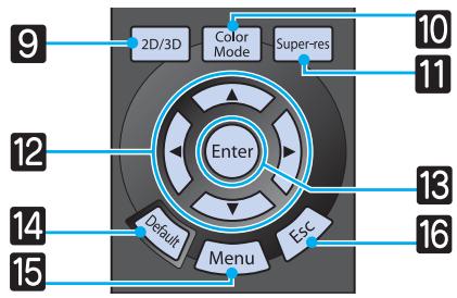 EPSON EH-TW6100 - Touches de la section intermédiaire - 1