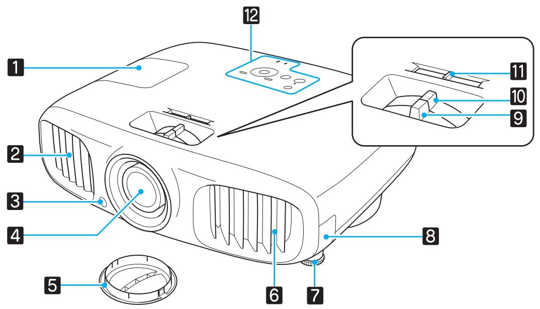EPSON EH-TW6100 - Avant/dessus - 1