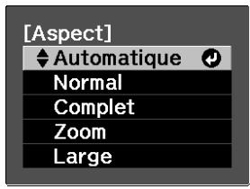 EPSON EH-TW6100 - Basculement de l'écran entre le mode large et le mode zoom (Aspect) - 5