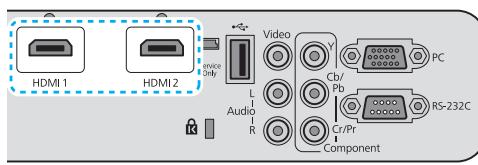 EPSON EH-TW6100 - Connexion à un équipement vidéo - 1