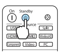 EPSON EH-TW6100 - Mise hors tension - 1