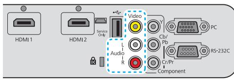 EPSON EH-TW6100 - Connexion à un équipement vidéo - 3