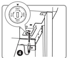 YAMAHA CVP-609/605 - Branchez le cordon du pédalier et le cordon d'alimentation. - 2