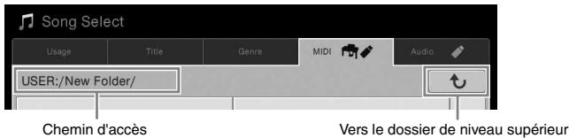 YAMAHA CVP-609/605 - Sous-catégorie / dossier (chemin d'accès) - 1