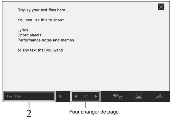 YAMAHA CVP-609/605 - Affichage de texte - 1