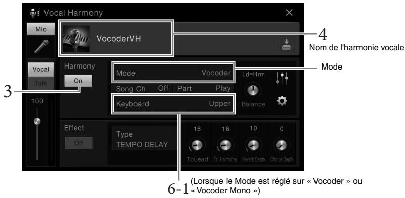 YAMAHA CVP-609/605 - Application d'effets d'harmonie vocale à votre voix - 1