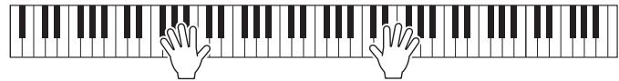 YAMAHA CVP-609/605 - Interprétez un accord de la main gauche afin de lancer le style sélectionné. - 1