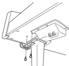 YAMAHA CVP-609/605 - Fixez le crochet de suspension du casque. - 1