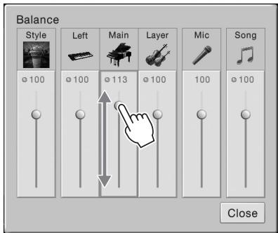 YAMAHA CVP-609/605 - Réglage de la balance du volume - 1