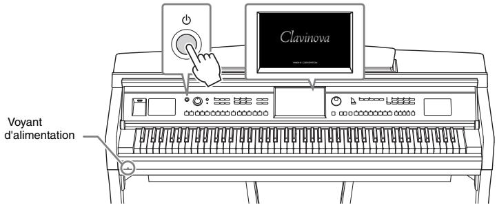YAMAHA CVP-609/605 - Appuyez sur l'interrupteur [Φ] (Veille/Marche) pour mettre l'instrument sous tension. - 1
