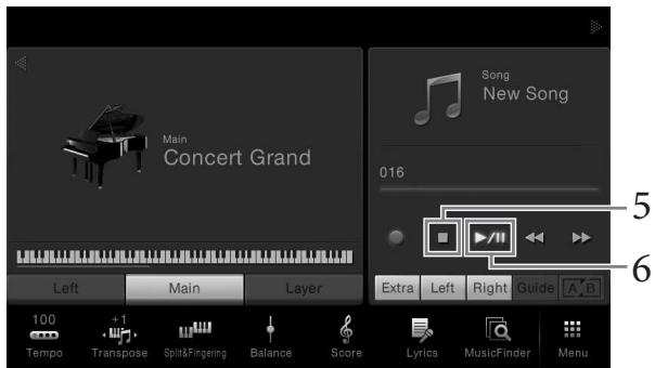 YAMAHA CVP-609/605 - Lancez l'enregistrement. - 3