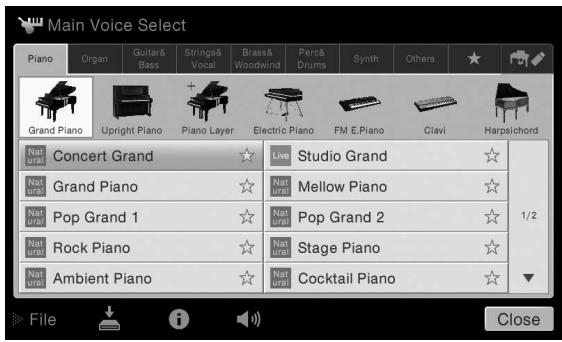 YAMAHA CVP-609/605 - Utilisation des touches du panneau - 2