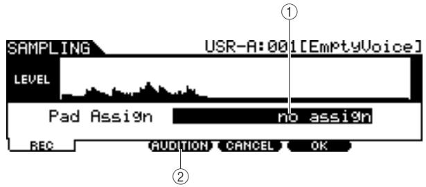 YAMAHA DTX900M - Appuyez sur la touche [F6] STOP pour arrêté l'échantillonnage. - 1