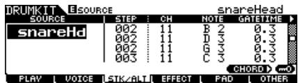 YAMAHA DTX900M - Exemple de programme Stack/Alternate - 2