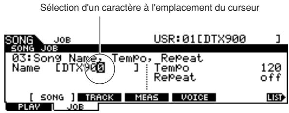 YAMAHA DTX900M - Saisie de caractère (attribution de nom, etc.) - 3