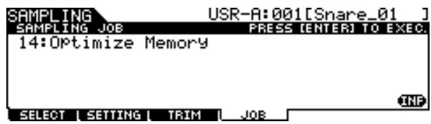 YAMAHA DTX900M - 14: Optimize Memory (Optimisation mémoire) - 1