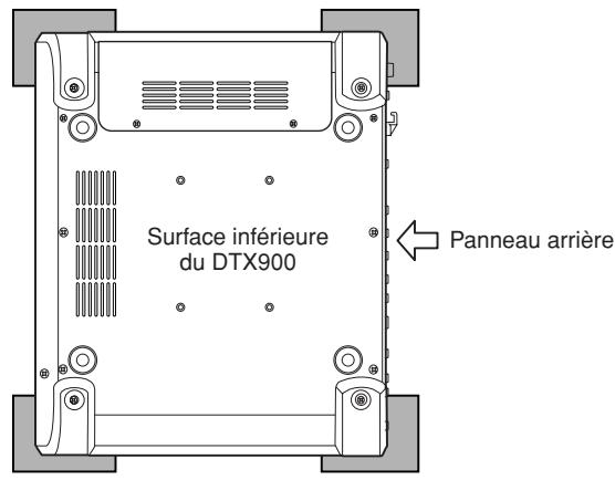 YAMAHA DTX900M - Retournez le DTX900 de manière à acceder directement à sa partie inférieure. - 1